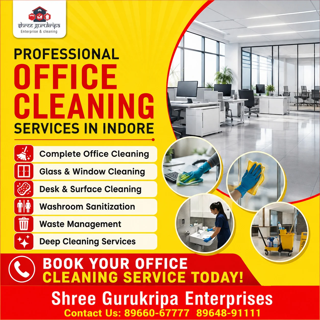 Professional Office Cleaning Services in Indore